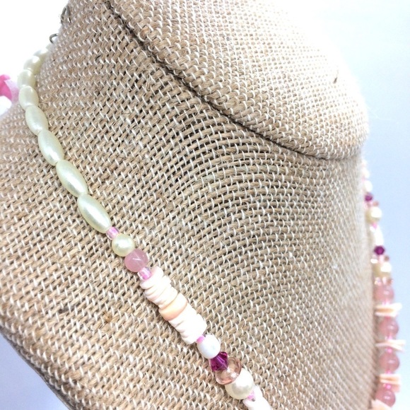 3/$30 FLIP FLOP CHARM NECKLACE SHELL FAUX PEARL BEACH VACATION - Picture 7 of 13